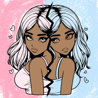 realistic girl split