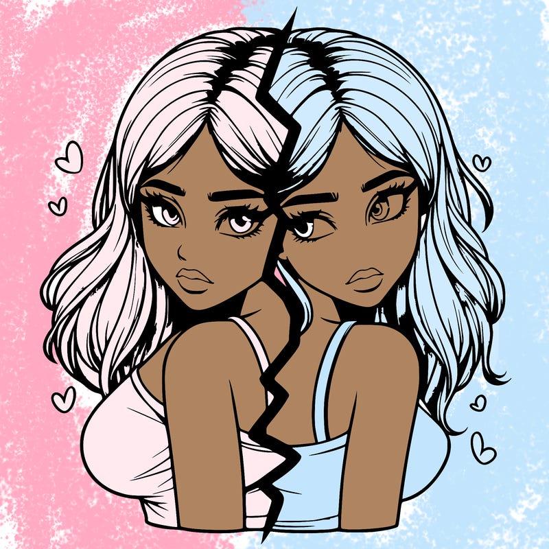 realistic girl split