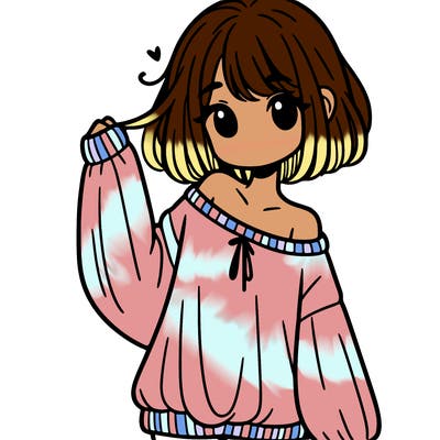 girl in baggy sweater hanging off her shoulder
