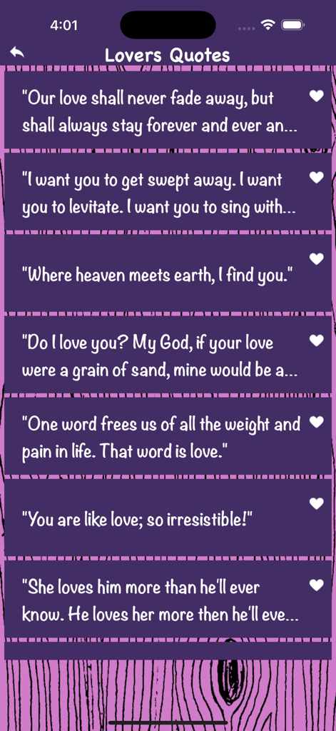 Funny Status Quotes Collection - A list of romantic status quotes in the Lovers Quotes category of the app