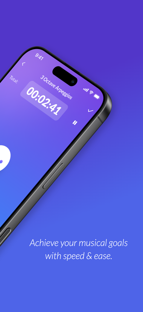 Modacity: Pro Music Practice - Modacity music practice app interface with a timer for arpeggios