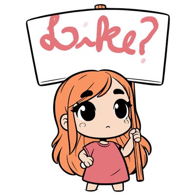 girl with blank sign