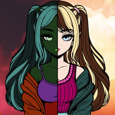 realistic girl split