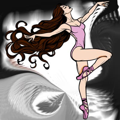 realistic woman dancer