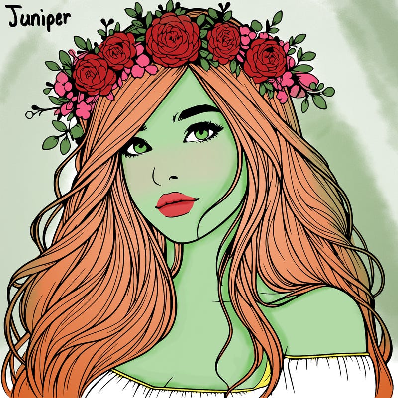 realistic girl with flower crown