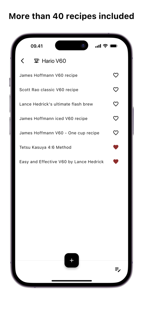 Timer.Coffee - Una lista de recetas de preparación Hario V60 de expertos en café de especialidad en la aplicación Timer.Coffee