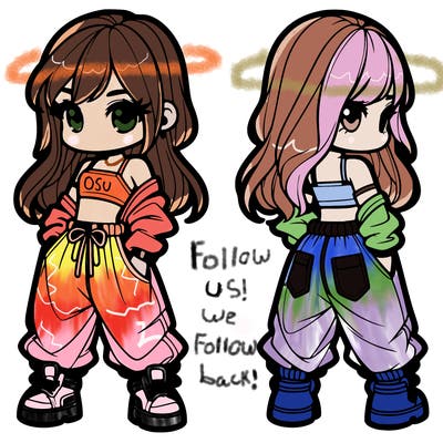 girl in crop top and baggy pants