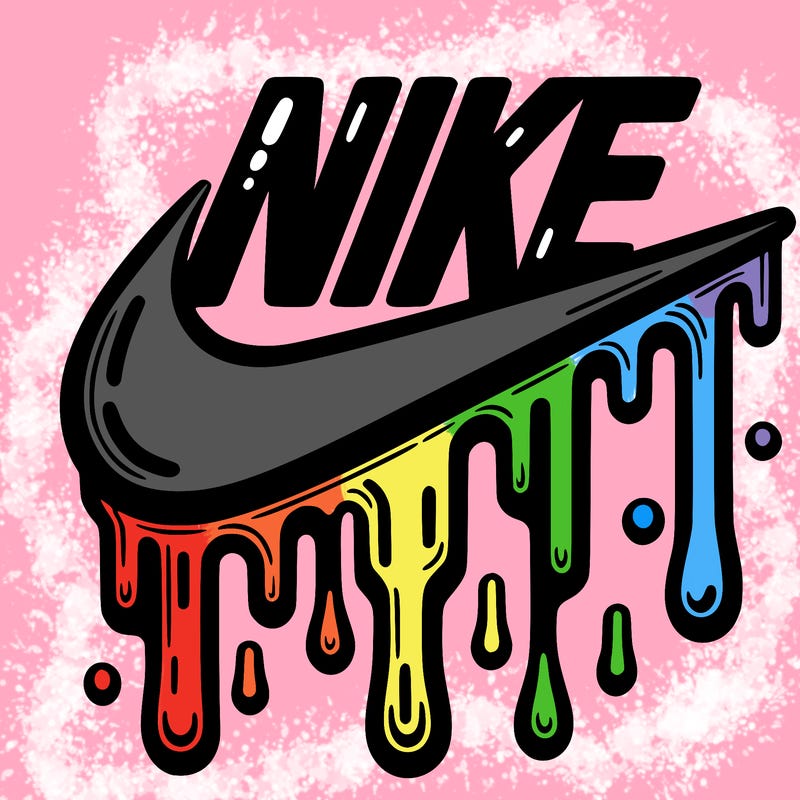 dripping nike logo