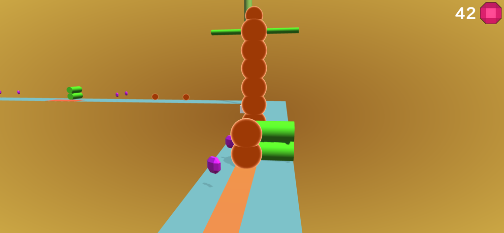 NET RATERODEN - NET RATERODENのゲームプレイ画面。収集されたブロックと障害物が表示されています