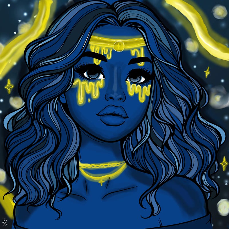 realistic girl with wavy hair and lips