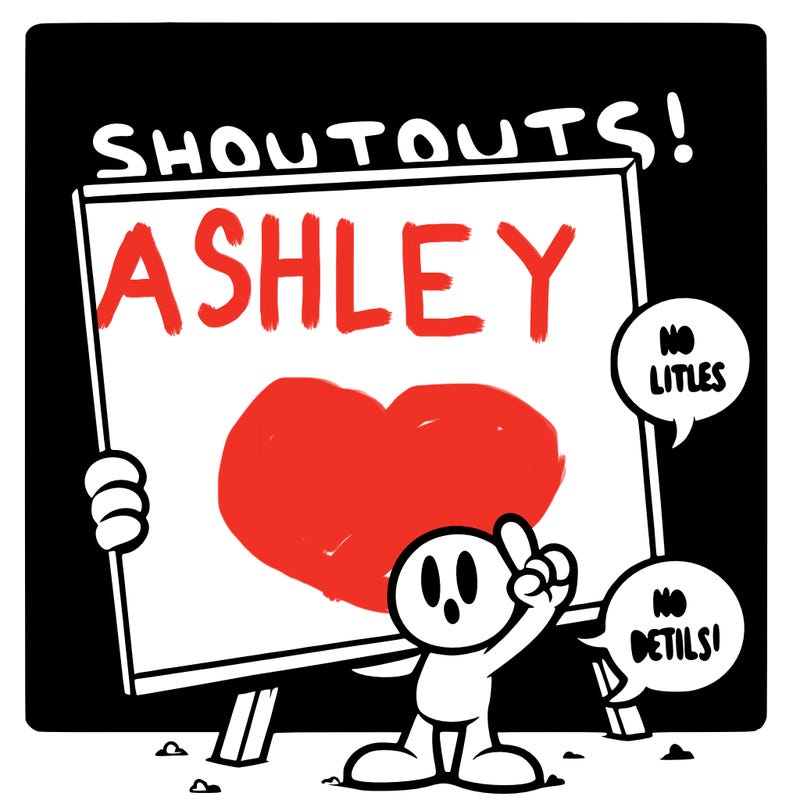 blank canvas that says above it shoutouts