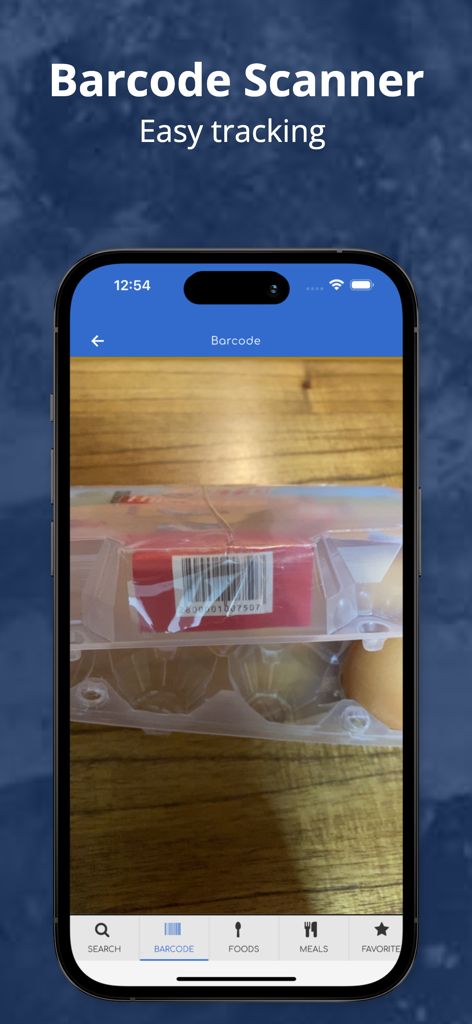 My Keto Low Carb Macro Tracker - Smartphone screen showing the My Keto app barcode scanner feature for easy food logging