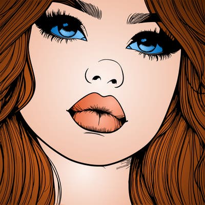 really realistic girl with lips