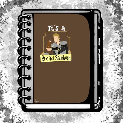 blank, realistic notebook