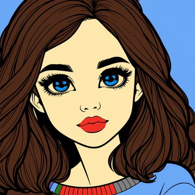 realistic girl whith cute eyes