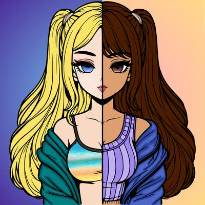 realistic girl split