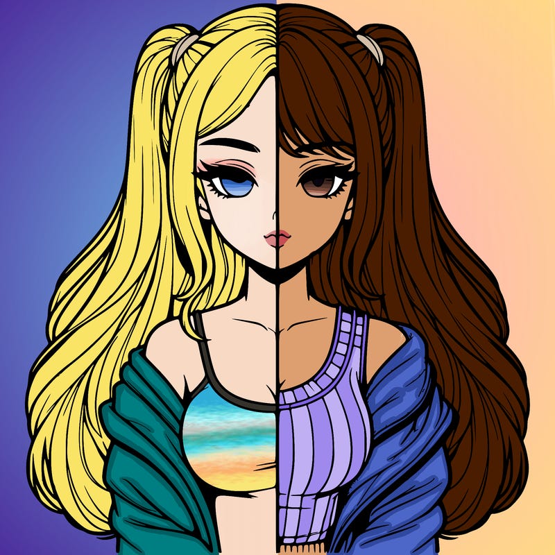 realistic girl split