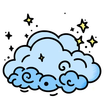 pink starry cloud sky