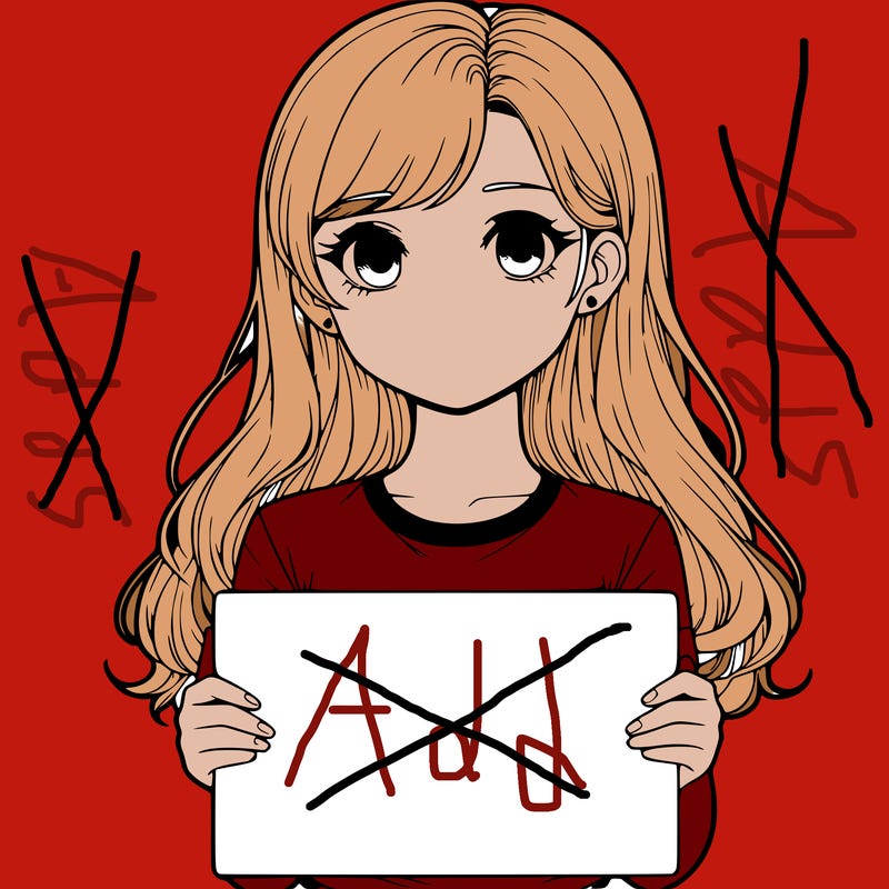 realistic girl holding a sign