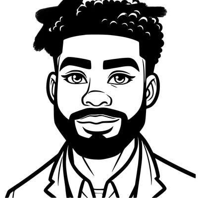 black man with beard