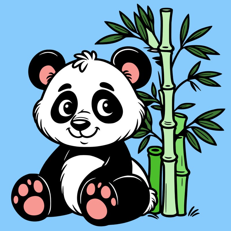 a panda bamboo