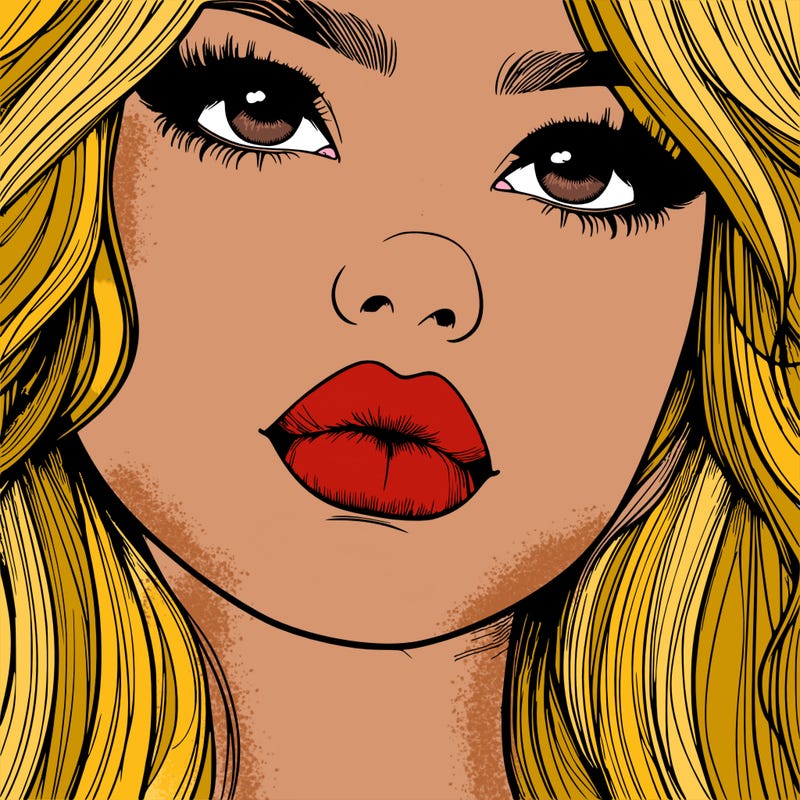 really realistic girl with lips