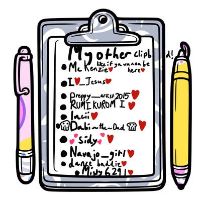 blank clip board with pen