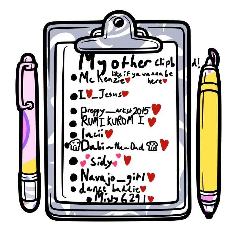 blank clip board with pen