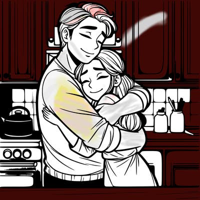 a man hugging a girl