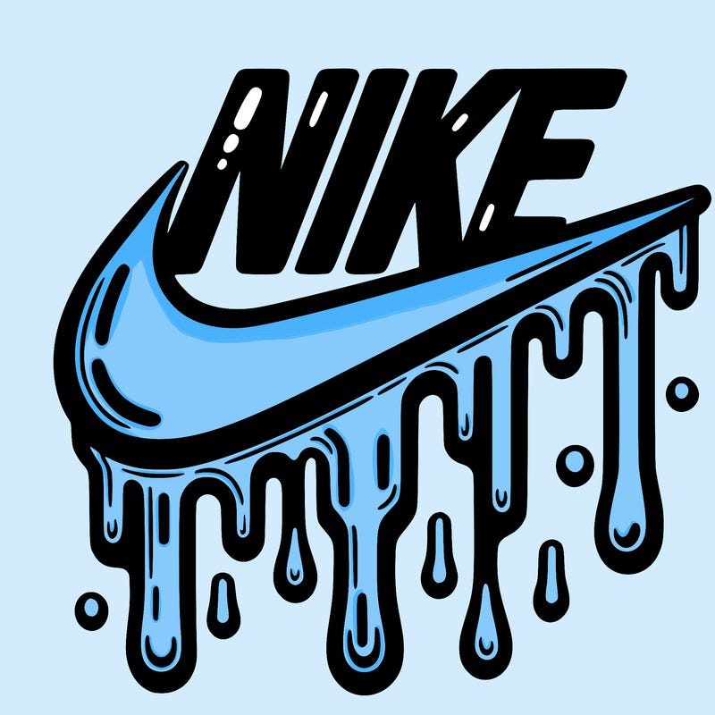 dripping nike logo