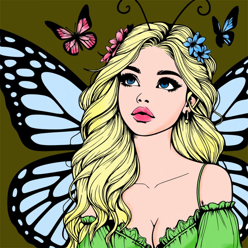 butterfly fairy realistic girl