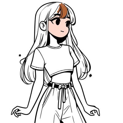 girl in a cute crop top