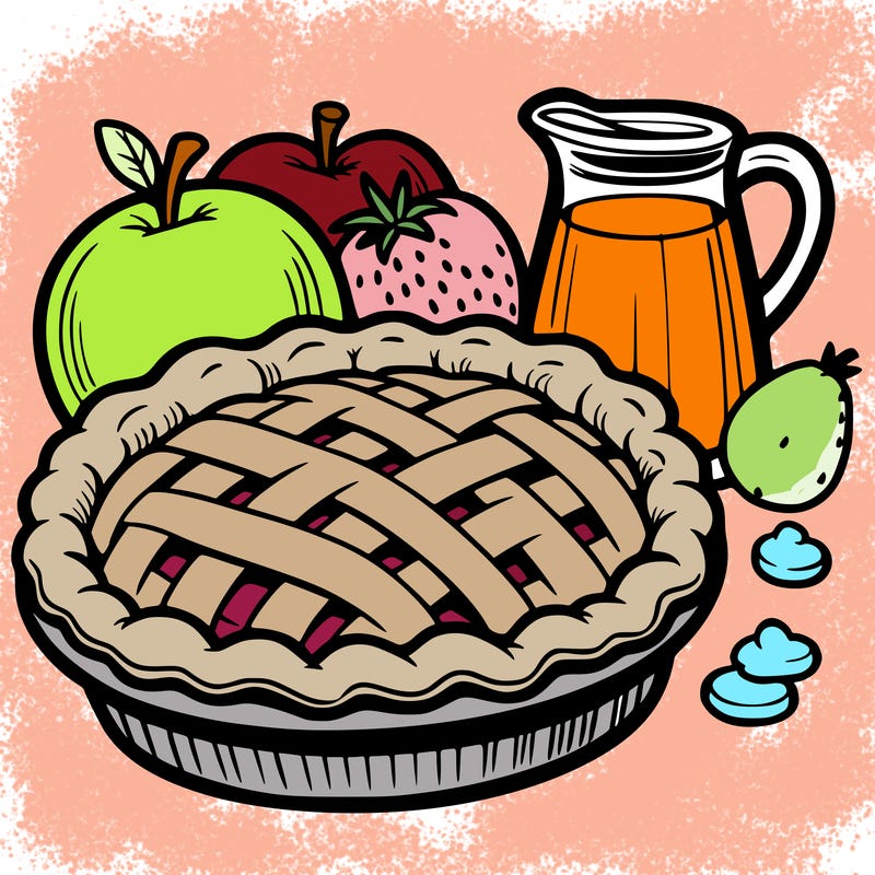 a pie of food