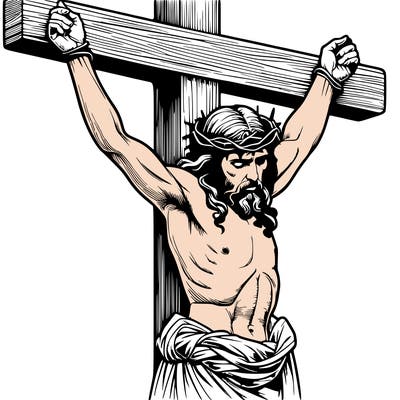 jesus realistic on the cross