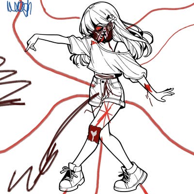 realistic girl danceing