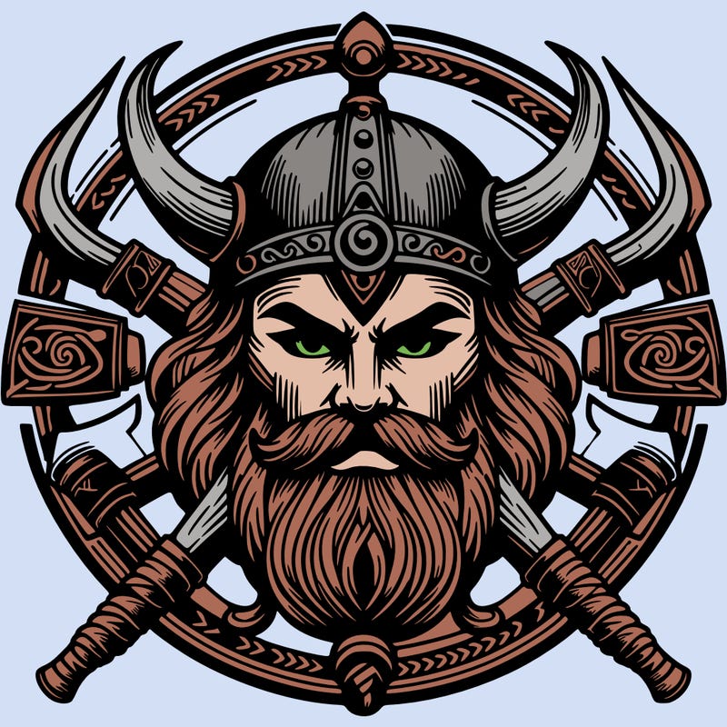 realistic valhalla god  symbol around