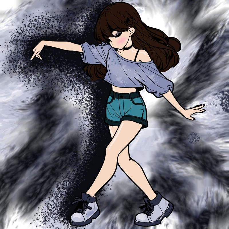 realistic girl danceing