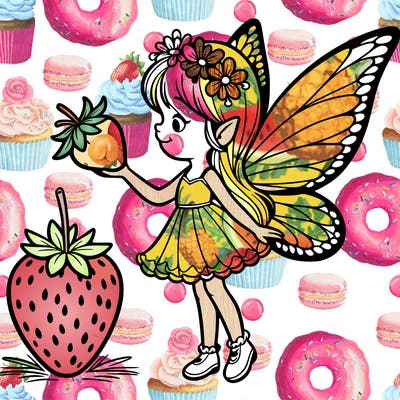fairy with strawberry wings