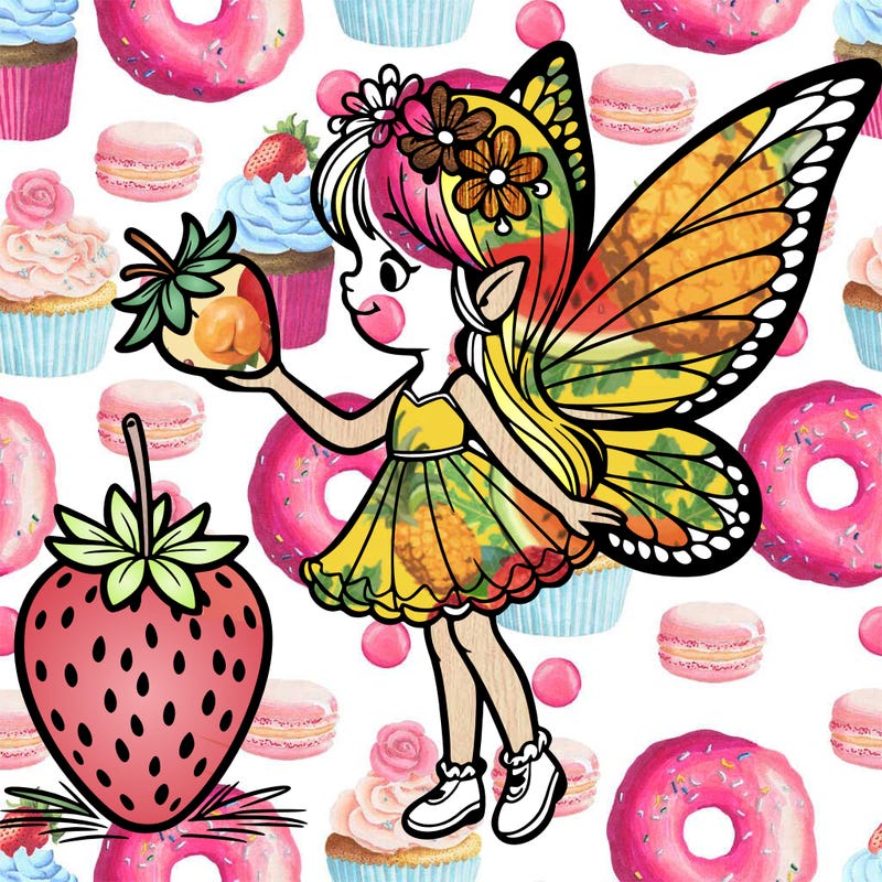 fairy with strawberry wings