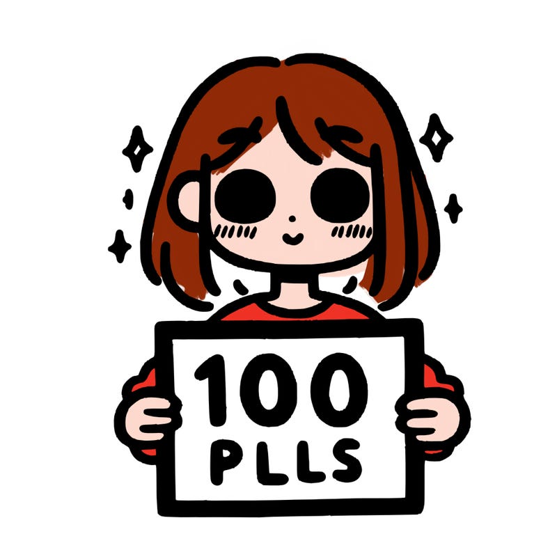 girl holding sign that says 100 pls