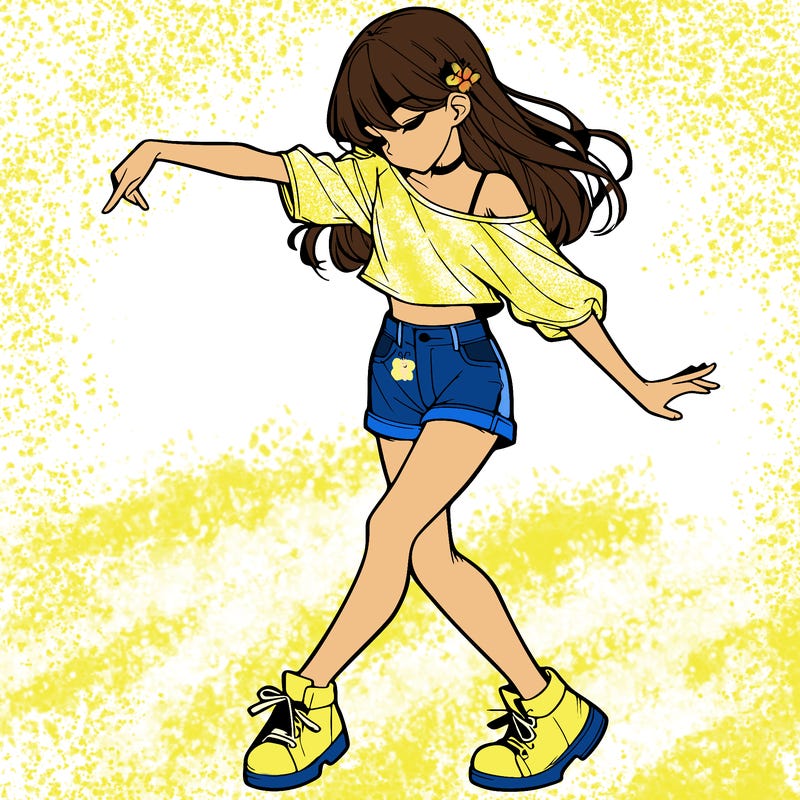 realistic girl danceing