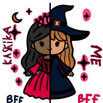 split princess and witch