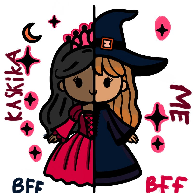 split princess and witch