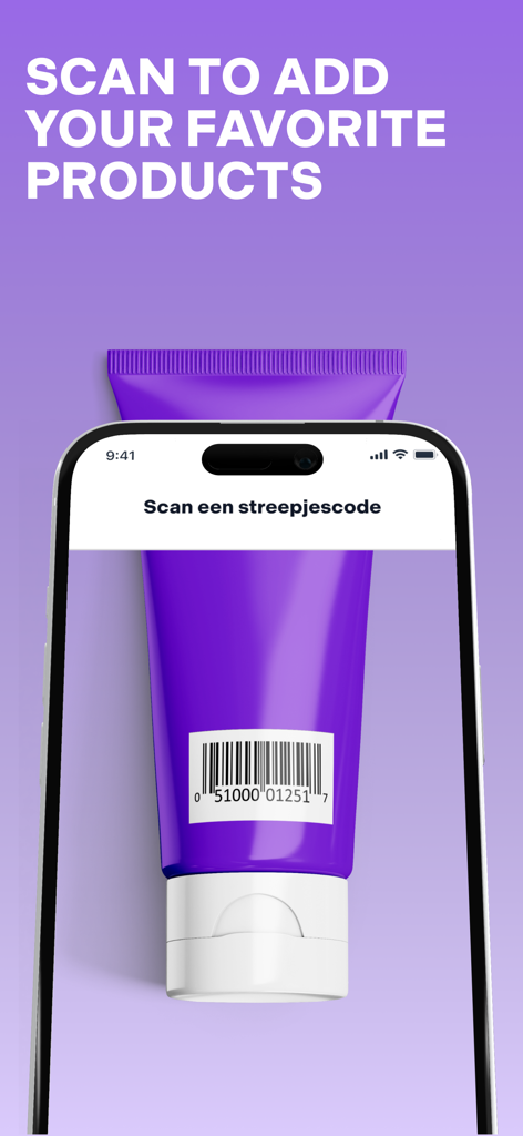 Mart-Club - Smartphone scanning a product barcode in the Mart-Club shopping app