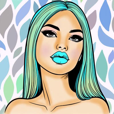 realistic woman with full lips