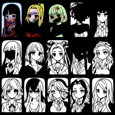 girls that look diffrent anime