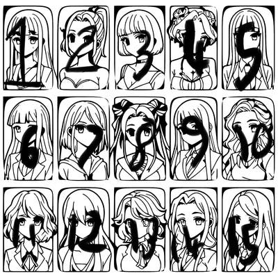 girls that look diffrent anime