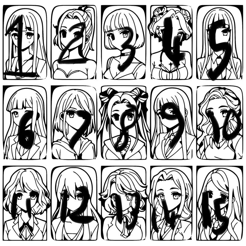 girls that look diffrent anime