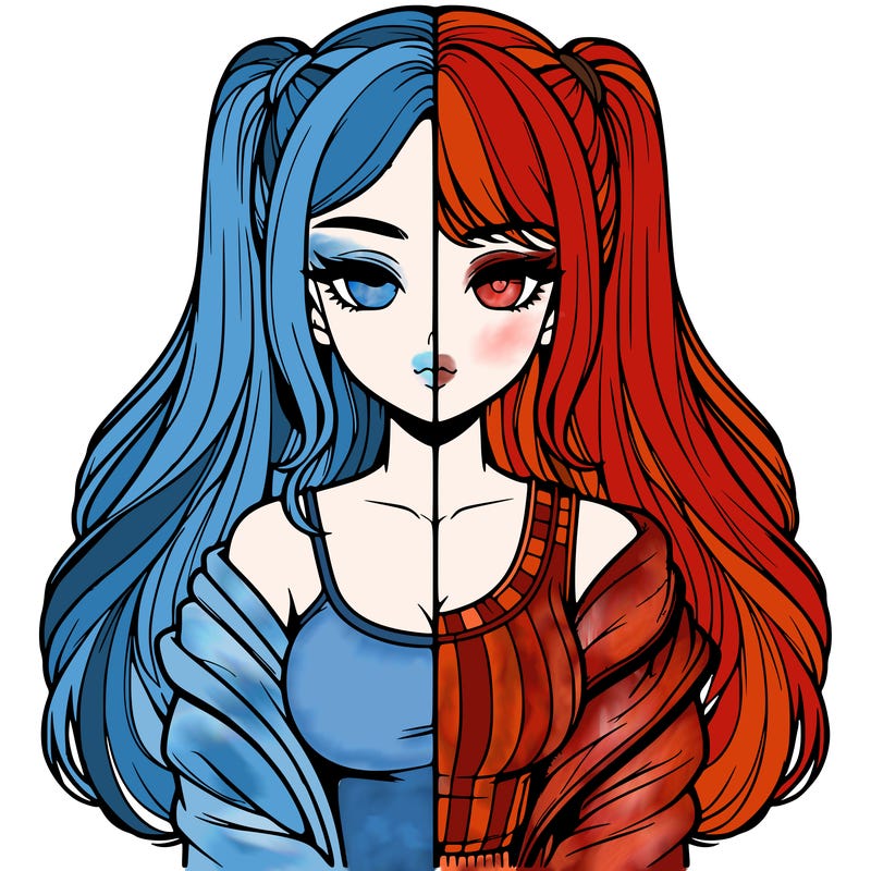 realistic girl split