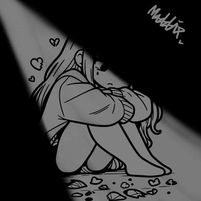 a girl after a breakup